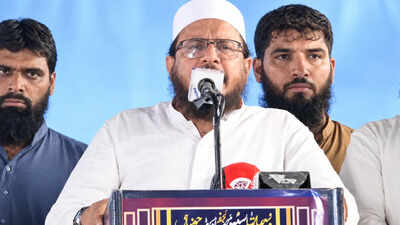 Hafiz Talha Saeed at Pakistan's Sheikhupura (Image enhanced using AI) ‘Forgotten who Delhi belonged to’: Hafiz Saeed’s son threatens India in jihadist speech