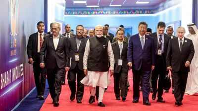 Prime Minister Narendra Modi, Russia President Vladimir Putin, Chinese President Xi Jinping, Iran President Masoud Pezeshkian (PTI Image) Modi-Xi-Putin bonhomie, car diplomacy, gala dinner, Pahalgam condemnation and New Delhi Declaration: Brics Summit key takeaways