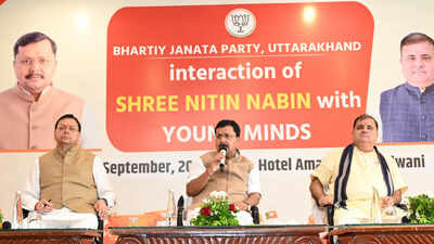 BJP national president Nitin Nabin, Uttarakhand CM Pushkar Singh Dhami interact with youth in Haldwani
